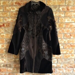 Saks Fifth Avenue Black Label Brown Teddy Jacket Plush Texture